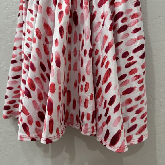 Dot Dot Smile Red & Pink Watercolor Paintbrush Strokes Tank Dress - Picture 4 of 6